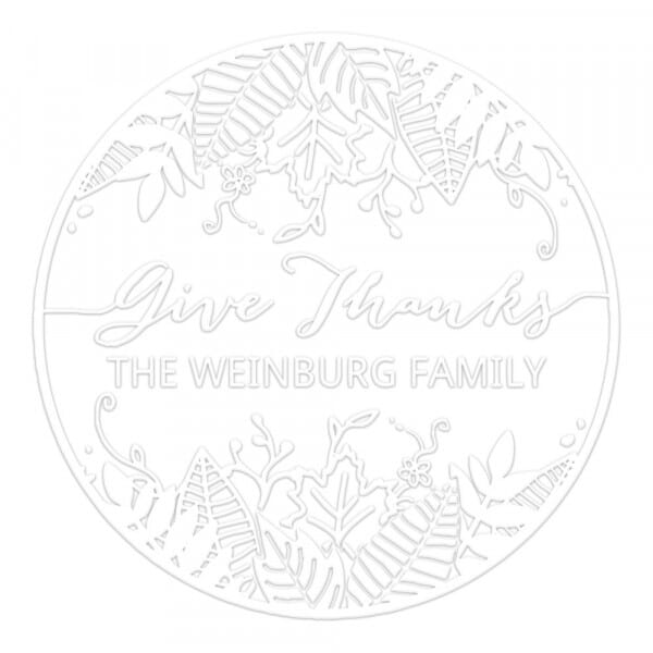 Time to Give Thanks Round Monogram Seal