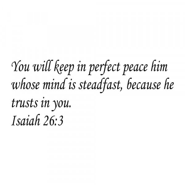 Craft Stamp - Isaiah 26:3