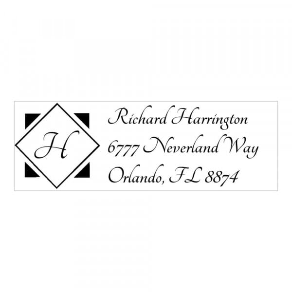 Monogram stamp rectangular - No  6