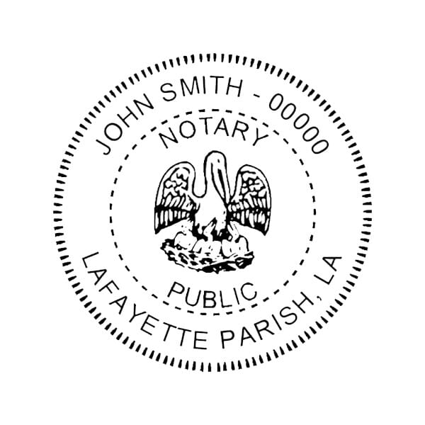 Louisiana Notary Desk Seal - 1-5/8 Diam. Round